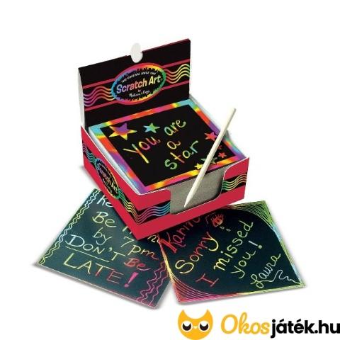 Képkarcolós, szivárvány jegyzettömb - Melissa