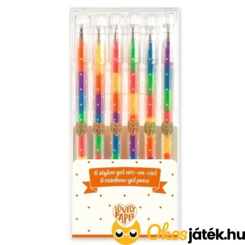 Szivárványos zselés toll készlet 6 db-os