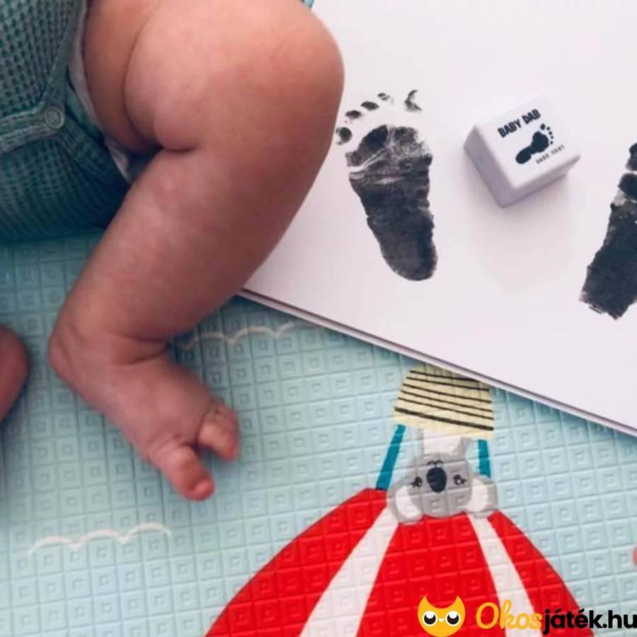 Baba kéz és lábnyomat megörökítő - sötétszürke