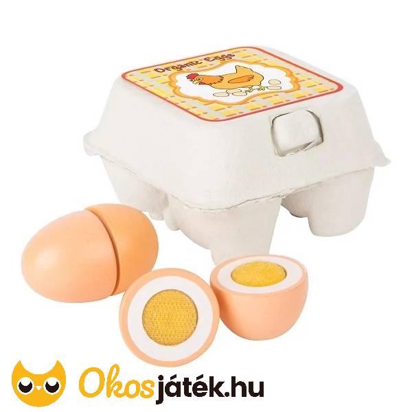 Szeletelhető fa tojás