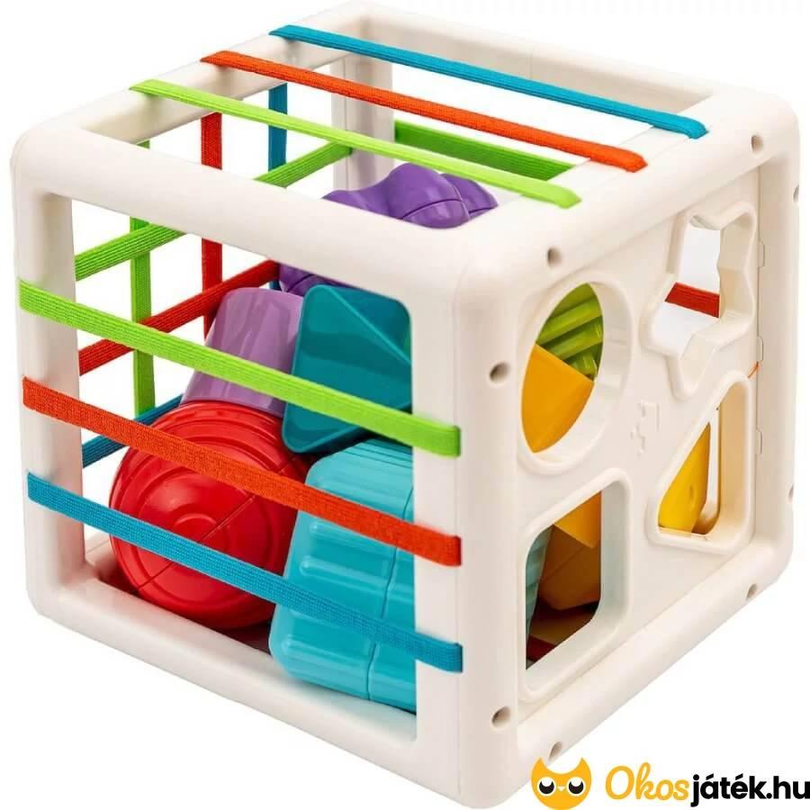 Gumirácsos formaválogató kocka