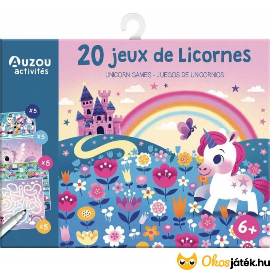 Unikornisos feladatok letörölhető táblafilccel