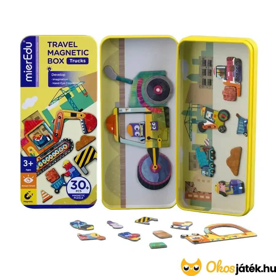 Mágneses puzzle játék - Munkagépek