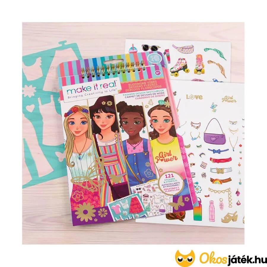 Make It Real Virágzó kreativitás divattervező vázlatfüzet