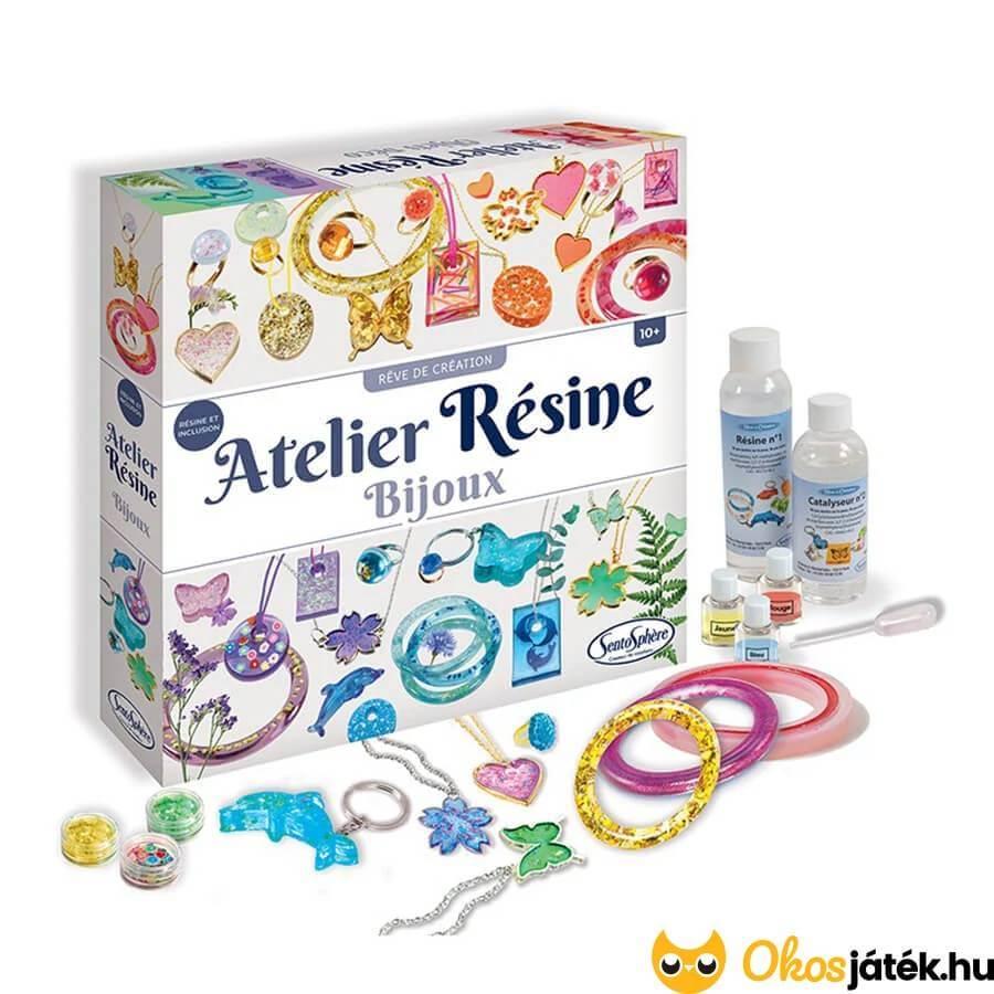 Műgyantás ékszerkészítő flitterrel, csillámmal