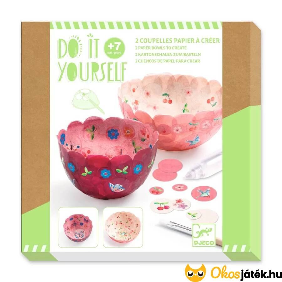 Papírmasé tányér készítő szett - rózsaszín
