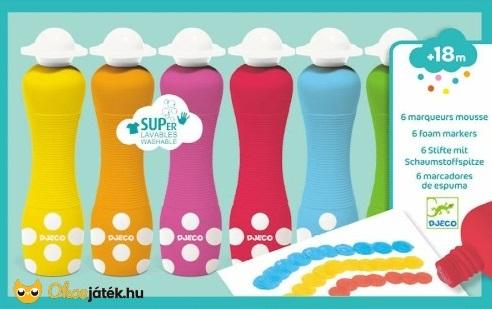 6 darabos pöttyöző szivacsos festő készlet - Djeco