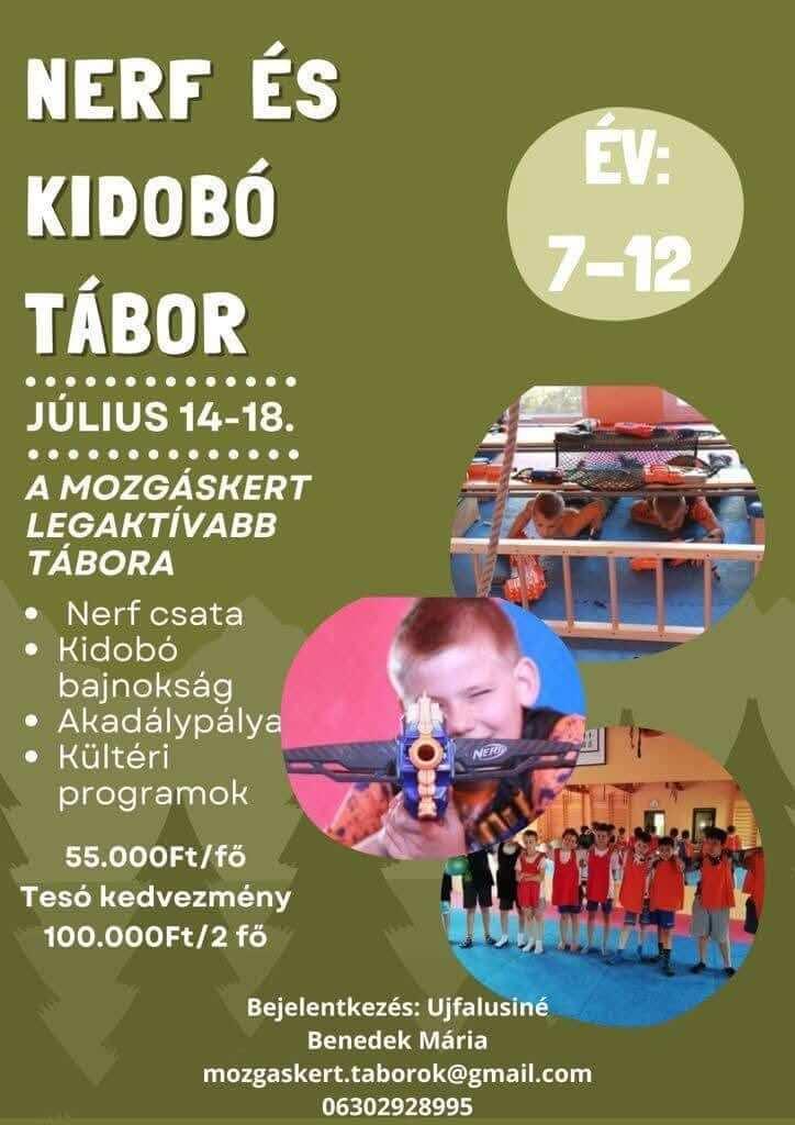 Mozgáskert Nerf tábor