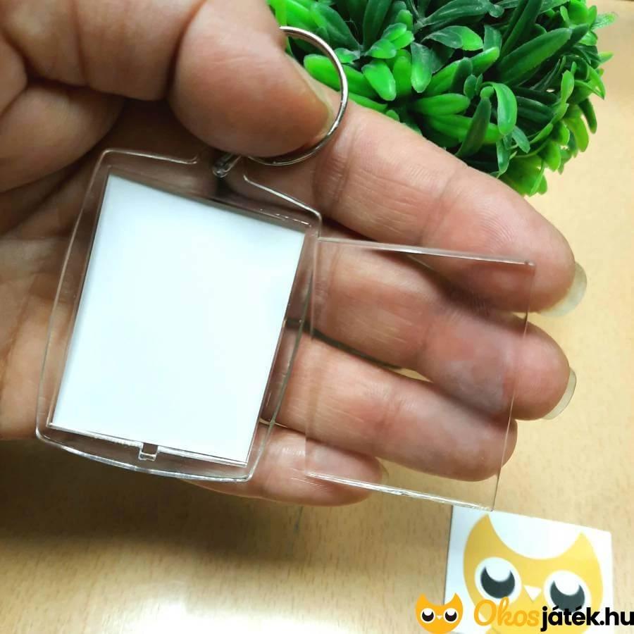 Fényképes kulcstartó alap - üres