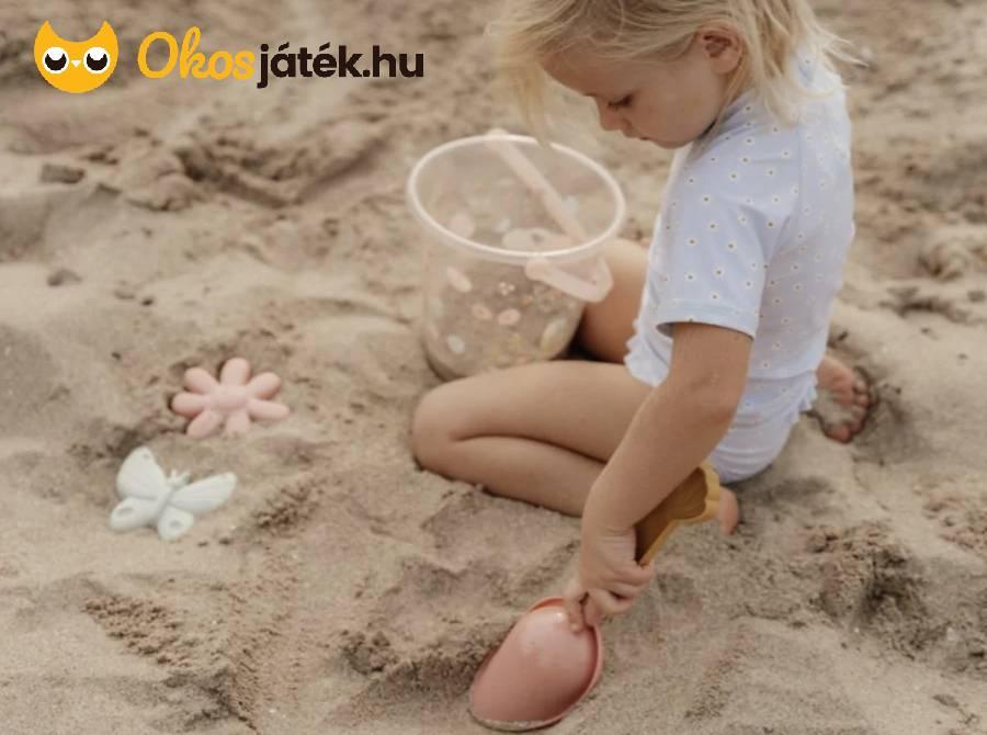 Little Dutch homokozó formák és lapát szett, pink színben