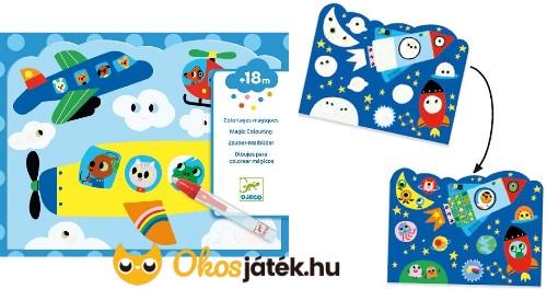 Vízzel festhető kifestő - Repülős Djeco