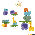 Kép 1/3 - fa egyensúlyozó játék fa állatfigurákkal Djeco Ze Totanimo
