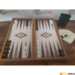 Kép 4/5 - fa backgammon társasjáték belseje