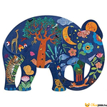 Kép 2/2 - Djeco művész puzzle - elefánt -150 db Djeco