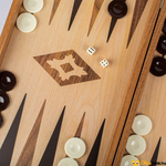 Kép 3/5 - fa backgammon társasjáték fa dobozban
