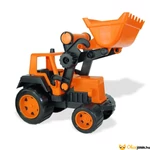 Kép 4/4 - Narancssárga traktor felső állású markolóval