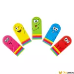 Kép 1/2 - Emojis ujjbáb csomag - 5 db színes figura különböző arckifejezésekkel