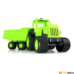 Kép 1/4 - Pietro játék traktor utánfutóval 68cm - zöld