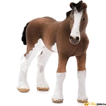 Kép 2/4 - Schleich Clydesdale csikó játék ló figura előlről 13810