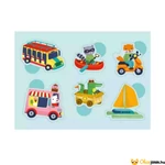 Kép 3/4 - Újrahasználható matrica készlet - közlekedés