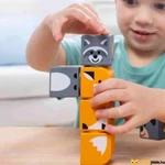 Kép 2/4 - Erdei állatok fa építőjáték