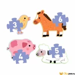 Kép 3/3 - Djeco farmos puzzle