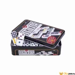 Kép 3/3 - Dominó fém dobozban 55 db-os