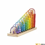 Kép 1/3 - Fa készségfejlesztő játék - íves abakusz