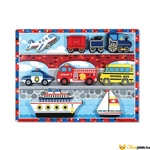 Kép 1/3 - Könnyen megfogható fa puzzle - járműves