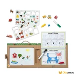 Kép 4/4 - Letörölhető rajz és mágneses játékkészlet - Farm