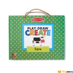 Kép 1/4 - Letörölhető rajz és mágneses játékkészlet - Farm