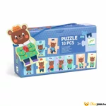 Kép 1/4 - Mackó öltözködik - Sorozat puzzle -10 db-os