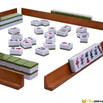 Kép 2/6 - Minőségi Mahjong készlet - angol mah jong