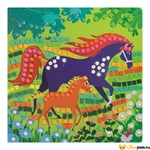 Kép 2/4 - mozaikkep lovas mozaik kirakó játék