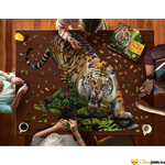 Kép 2/3 - 1000 darabos forma puzzle tigris