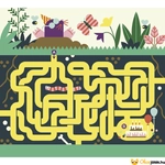 Kép 2/3 - Letörölhető labirintus játék