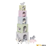 Kép 5/5 - Jabadabado toronyépítő kocka háziállatokkal