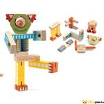 Kép 2/3 - Robot építő játék fából