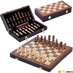 Kép 2/2 - Klasszikus fa sakk tábla 