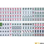 Kép 4/4 - Mahjong kövek arab számok nélkül, kivéve a virágos kövek