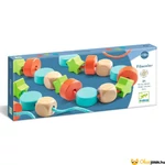 Kép 1/2 - Djeco színes fa gyöngyök fűzéshez