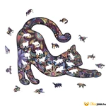 Kép 3/4 - Engelhart fa puzzle macska