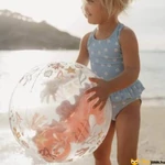 Kép 2/2 - Felfújható pink 3D strandlabda - Little Dutch