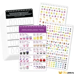 Kép 2/2 - Köröm tervező album kiegészítőkkel tartalma