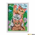 Kép 2/5 - Cicás kifestő képkerettel