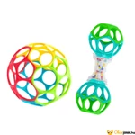 Kép 1/5 - Oball Játék ajándék szett - súlyzó alakú csörgő és labda