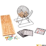 Kép 1/4 - Bingo játék szett fa golyókkal és fa alaptáblával