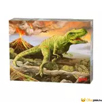 Kép 1/2 - Fa kocka kirakó gyerekeknek - Dinoszauruszos