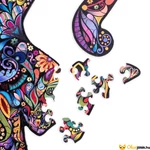 Kép 5/7 - Különleges fa forma puzzle cica