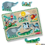 Kép 2/3 - Fogantyús formaberakó puzzle - hangos puzzle 